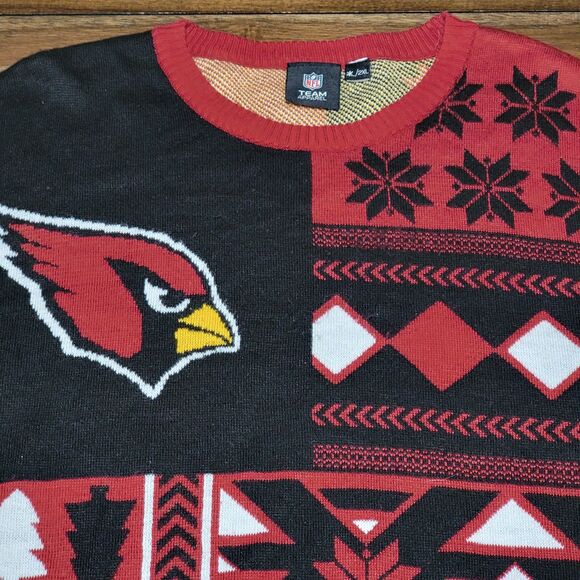 NFL Team Apparel LS Knit Arizona Cardinals Holiday Unisex Sweater - Size 2XL - Picture 2 of 5